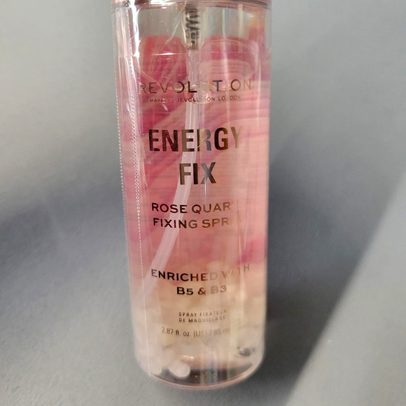 Revolution Energy Fix Rose Quartz Fixing Spray 85ml 2.87oz Makeup Setting B5 B3 - Picture 2 of 5